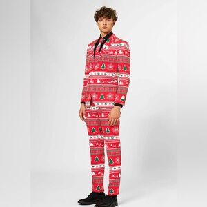 Festive Red Christmas Suit- opposuits